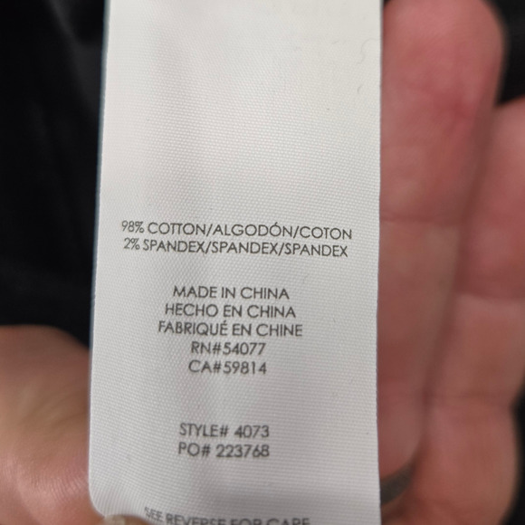 Cabi Black Velour Mid Rise Straight Leg Gala Velvet Stretch Pants Size 8 - Picture 7 of 8